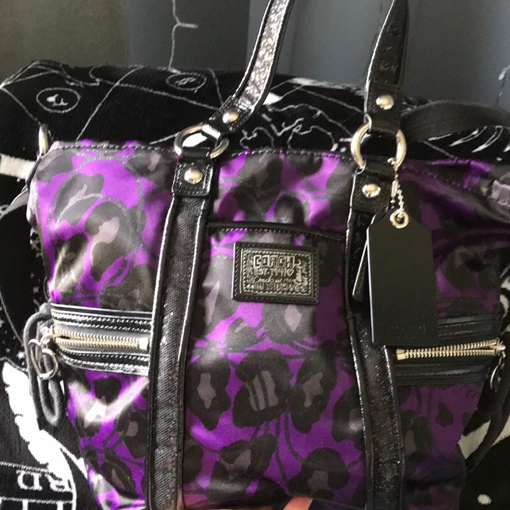 Leopard print coach purse